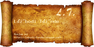 Lábodi Tünde névjegykártya