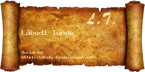 Lábodi Tünde névjegykártya