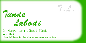 tunde labodi business card